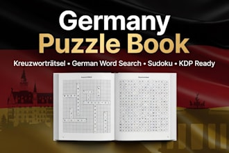 create germany KDP puzzle books german word search kreuzwortratsel sudoku mazes