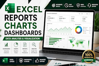 create excel reports, charts, dashboards and data analysis
