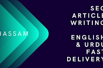 write SEO articles and blog posts in urdu and english