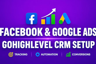 run facebook and google ads with gohighlevel tracking and CRM setup