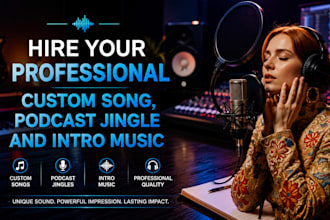 write a custom song, lyrics, jingle or podcast intro