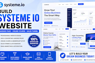 build systeme io website expert systeme io landing page systeme io online course