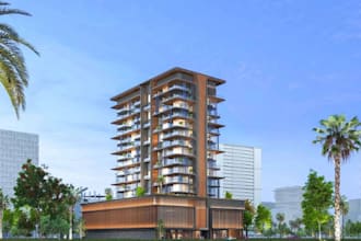 modern skyscrapers commercial building,3d rendering residential house exterior
