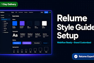 setup and customize relume style guide for your webflow project