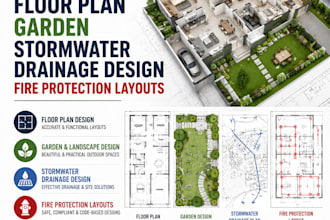 design floor plan garden stormwater drainage design fire protection layouts