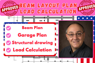 do beam plan load calculation structural calculation beam layout full permit set