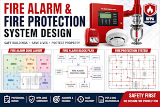 prepare fire alarm zone layout, fire alarm block plan, fire protection system