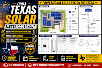 texas solar electrical layout utility interconnection plans inverter drawings