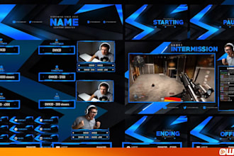 create animated twitch overlay package for streamers twitch overlay panels