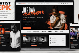artist epk design musician epk dj press kit design clickable media speaker kit