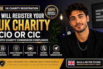 register your UK charity cio or cic with charity commission compliance