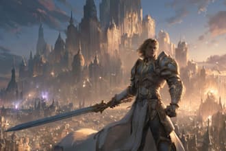paint a character illustration in a fantasy world