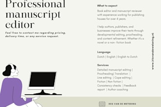 professionally edit your manuscript with story, structure, and language feedback