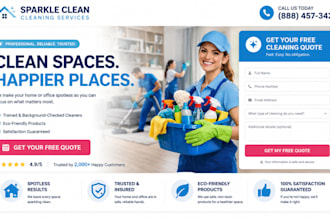 build junk removal website pressure wash website home cleaning service website