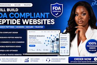 build fda compliant peptide websites for research companies