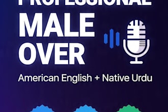 record a clear english and urdu voice over for your ad