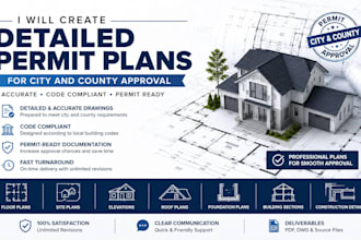 create detailed permit plans for city and county approval