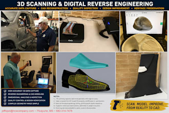do 3d scanning, 3d modeling and 3d printing