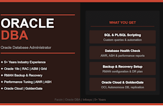 do oracle dba support and performance tuning