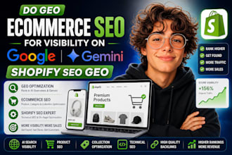 do GEO ecommerce SEO for visibility on google gemini shopify se0 GEO