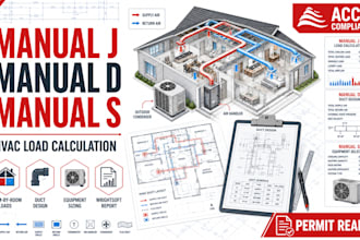 prepare acca manual j manual d manual s hvac calculations