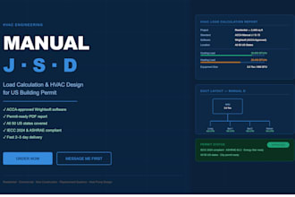 acca manual j s d load calculation and hvac duct design for us permit