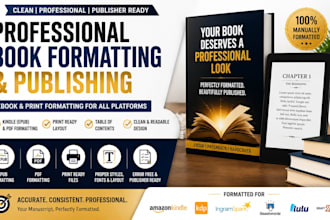 format your ebook or manuscript for amazon kdp and publishing platforms