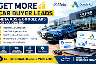 generate car dealership and auto dealer leads using meta ads and google ads