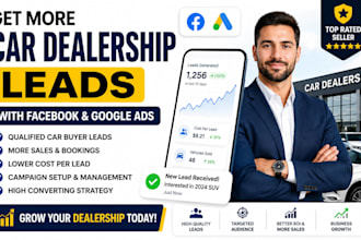 generate qualified car dealership and auto sales leads with facebook, google ad