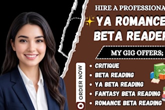romance beta reader, fantasy beta reader, ya novel beta reader fantasy thriller