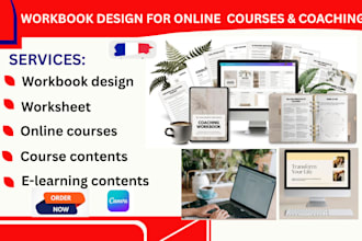 design high converting workbooks for online courses and coaching