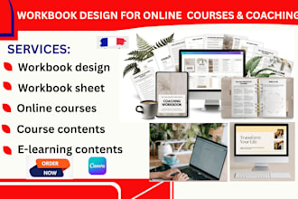 design high converting workbooks for online courses and coaching