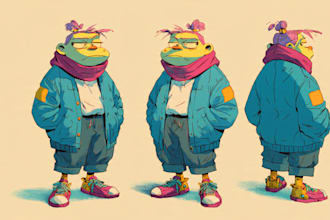 design 2d cartoon character
