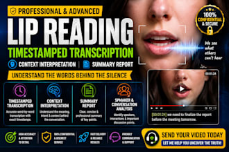 lip read, lip reading accurate transcription of unclear, silent video, lip sync