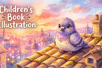 do children picture book illustration, children book, children book illustration