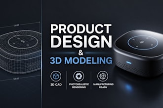 do 3d product design, cad modeling and rendering of your products in solidwork