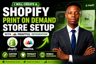 create a shopify print on demand store with printful