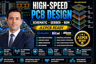 create high speed pcb design, schematic design, gerber, bom, jlcpcb