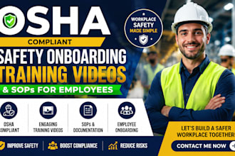 create osha compliant safety onboarding training videos and sop for employees