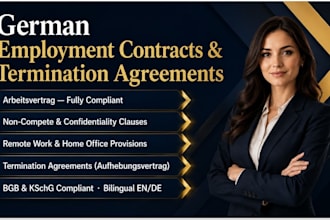 draft german employment contracts and termination agreements for you business
