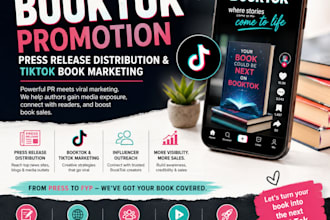 booktok promotion, tiktok book marketing and  influencer outreach for your book