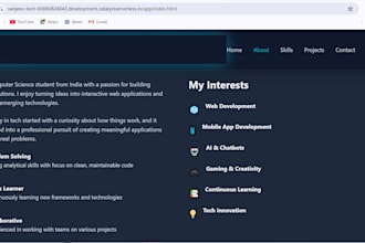 create a modern responsive portfolio website