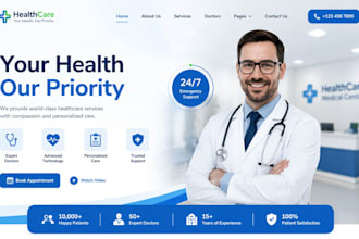 design luxury medical website, health care website clinic, dental lab website