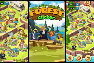 develop complete idle clicker mobile game for android and ios