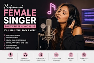 be your professional female vocalist singer songwriter pro
