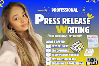 write a professional SEO press release for PR, media, and publicity