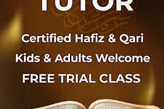 teach you quran with tajweed and be your online quran tutor
