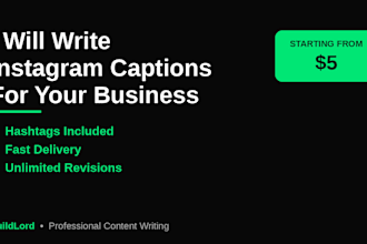 write 10 engaging instagram captions for your business
