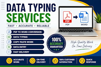 fast typing and data entry work