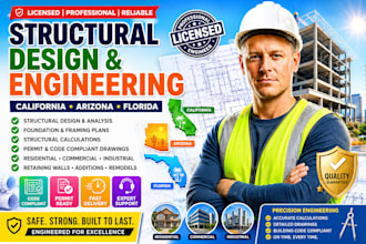 do structural design and structural engineering in california arizona florida